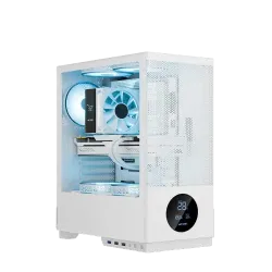 Ant Esports Mid Tower Cabinet (ATX/M-ATX/M-ITX) X2 LCD White