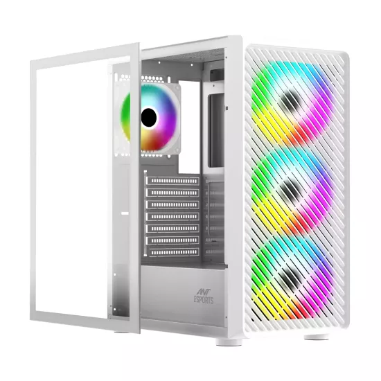 Ant Esports Gaming Cabinet 211 Air ARGB White