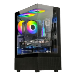 Ant Esports Gaming Cabinet Crystal x2 ARGB Black