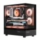 Ant Esports Gaming Cabinet Crystal x6 Black