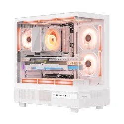 Ant Esports Gaming Cabinet Crystal x6 White
