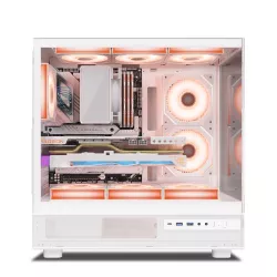 Ant Esports Gaming Cabinet Crystal x6 White