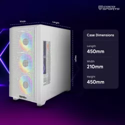 Coconut Gaming Cabinet Rampage Elite RGB White