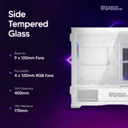 Coconut Gaming Cabinet Rampage Elite RGB White