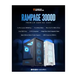 Coconut Gaming Cabinet Rampage 3000D ARGB White 