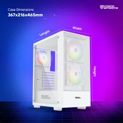 Coconut Gaming Cabinet White Core 300M