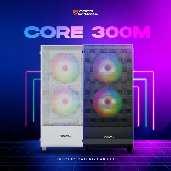 Coconut Gaming Cabinet Black Core 300M