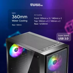 Coconut Gaming Cabinet Nova 110 Black