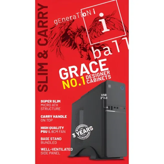 Iball Cabinet With Smps Grace Black