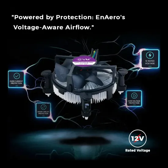 EVM EnAero CPU Colling Fan (Socket LGA 775 1150 1151 1155 1156 1200)
