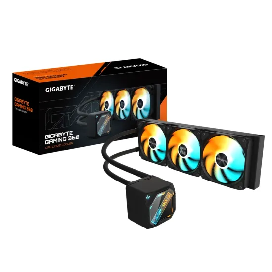GIGABYTE CPU Cooler Liquid GAMING 360 ARGB Black