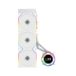 Lian Li Hydroshift II LCD-C 360CL White All-in-One CPU Cooler with LCD and UNI FAN CL (White)