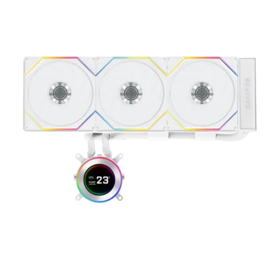 Lian Li Hydroshift II LCD-C 360CL White All-in-One CPU Cooler with LCD and UNI FAN CL (White)