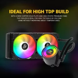 Ant Esports CPU Cooler Liquid ICE 240 ARGB Black