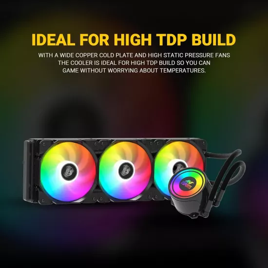 Ant Esports CPU Cooler Liquid ICE 360 ARGB Black