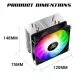 Ant Esports CPU Cooler Air ICE-C400 Rainbow LED
