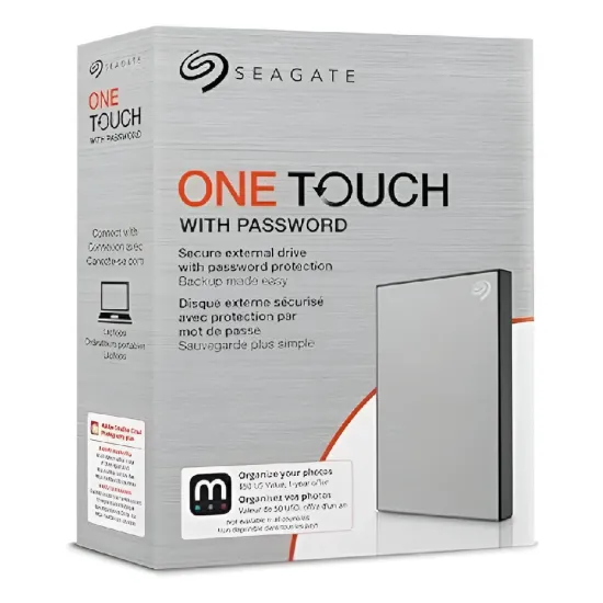 Seagate External USB Hard Disk One Touch 2TB 2.5 Inch (Silver)