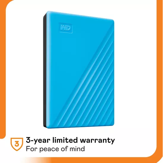 WD External USB Hard Disk My Passport 2TB (Sky Blue)