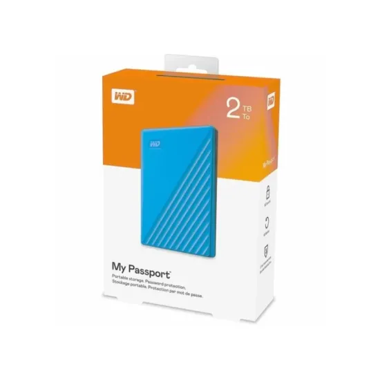 WD External USB Hard Disk My Passport 2TB (Sky Blue)