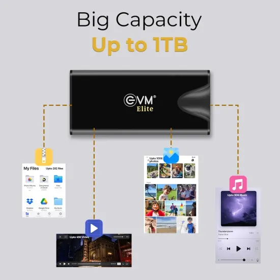 EVM External SSD Elite 1 TB EnSave Pro Type-C