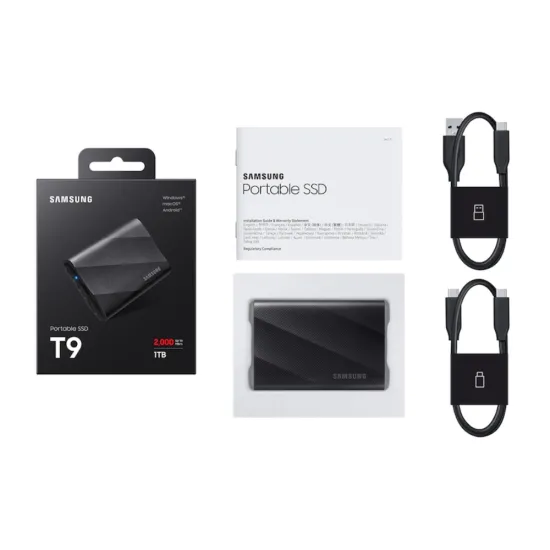 Samsung External SSD T9 1TB (With USB 3.2) (Black)