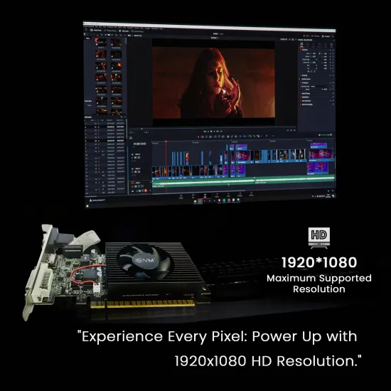 EVM Nvidia Graphic Card GT610 2GB DDR3 With HDMI, DVI, VGA Port