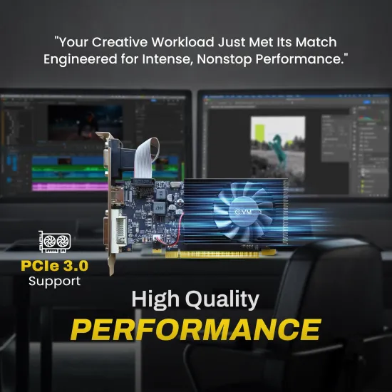 EVM Nvidia Graphic Card GT740 4GB DDR3 With HDMI, DVI, VGA Port