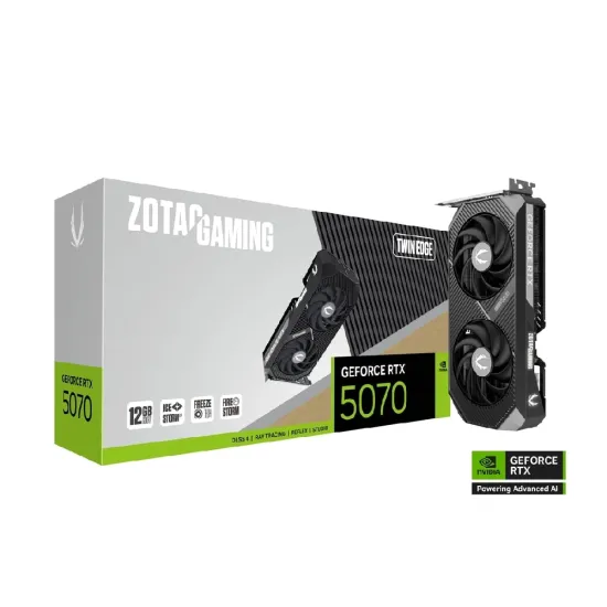 ZOTAC Nvidia Graphic Card RTX 5070 12GB DDR7 Gaming Twin Edge Dual Fan