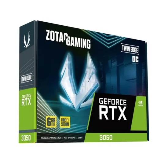 ZOTAC Nvidia Graphic Card RTX 3050 6GB DDR6 Gaming Twin Edge OC Dual Fan
