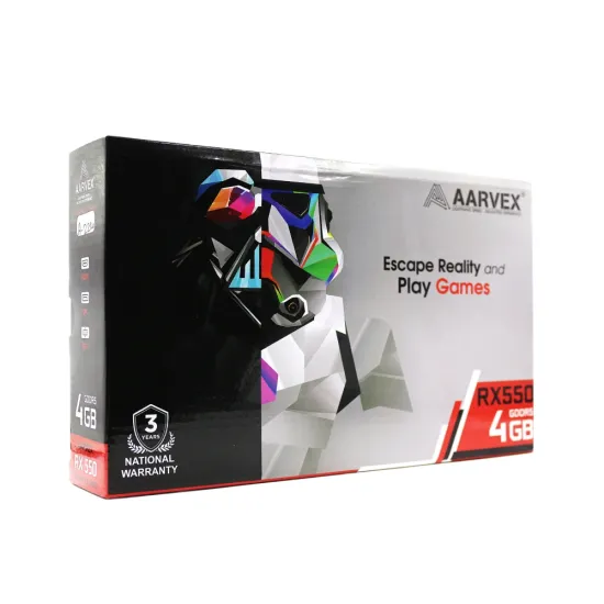 Aarvex  AMD Radeon Graphic Card RX550 4GB DDR5