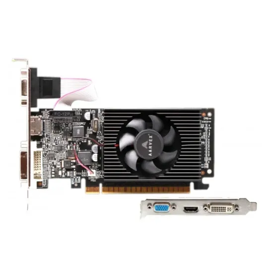 Aarvex Nvidia Graphic Card GT610 2GB DDR3 With HDMI, DVI, VGA Ports