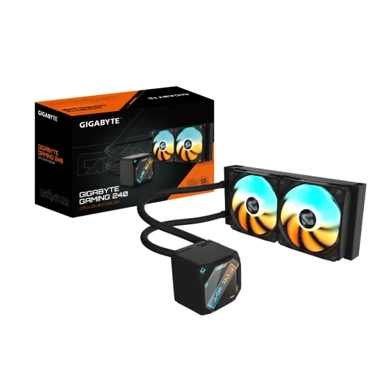 GIGABYTE CPU Cooler Liquid GAMING 240 ARGB Black