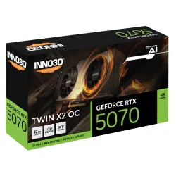 INNO3D Nvidia Graphic Card RTX 5070 12GB DDR7 Twin X2 OC Dual Fan