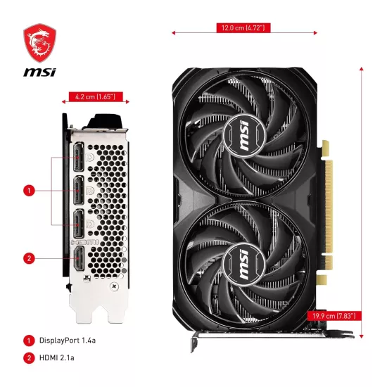 MSI RTX 4060 TI 8GB DDR6 VENTUS 2X 8G OC Graphic Card