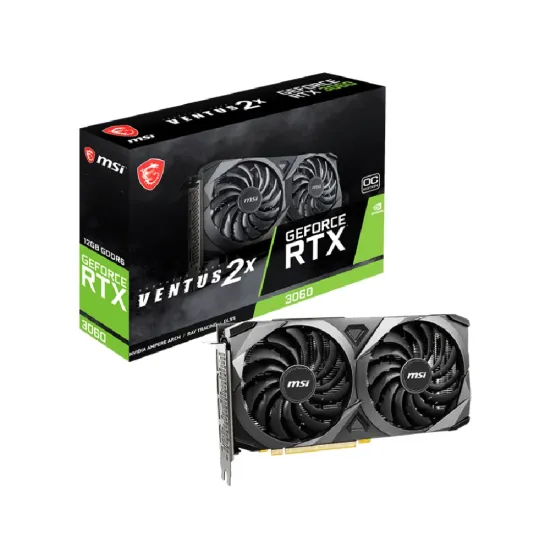 MSI Nvidia Graphic Card RTX 3060 12GB DDR6 VENTUS 2X 12G OC Dual Fan