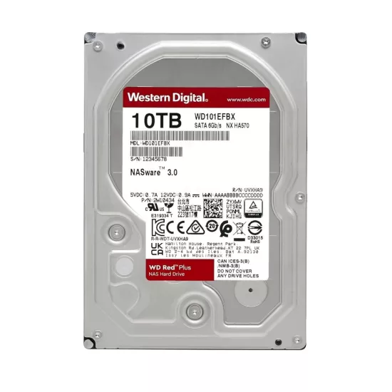 WD Red Plus 10TB 3.5 Inch NAS Internal Hard Drive