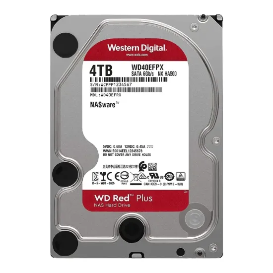 WD Red Plus NAS Hard Drive 4TB 3.5 Inch