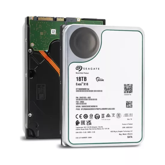 Seagate Exos X18 18TB Enterprise Data Center Hard Disk 3.5 Inch SATA