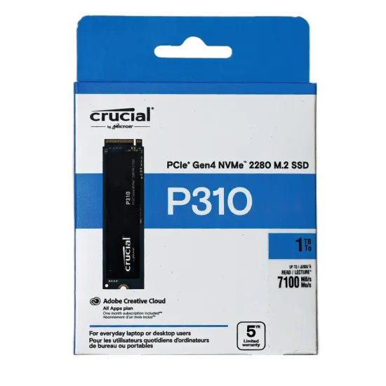 Crucial Internal SSD 1TB NVMe 2280 (P310) Gen4 