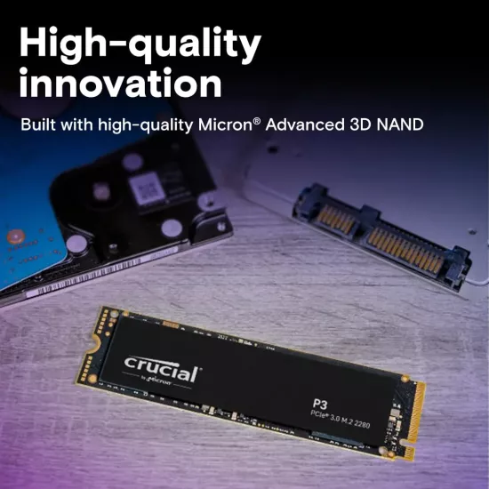 Crucial P3 500GB NVMe Internal SSD