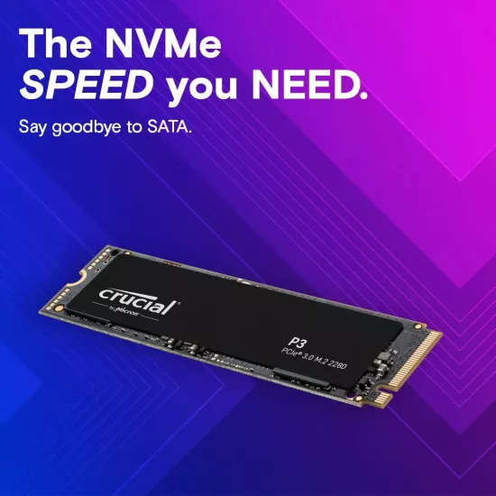 Crucial P3 500GB NVMe Internal SSD