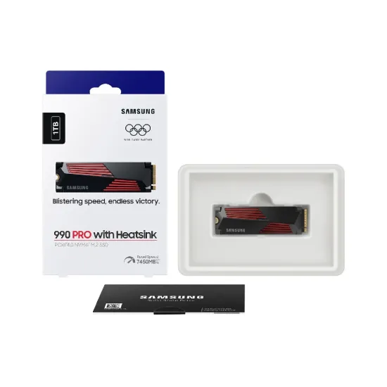 Samsung Internal SSD 1TB NVMe 2280 (990 Pro Heatsink)