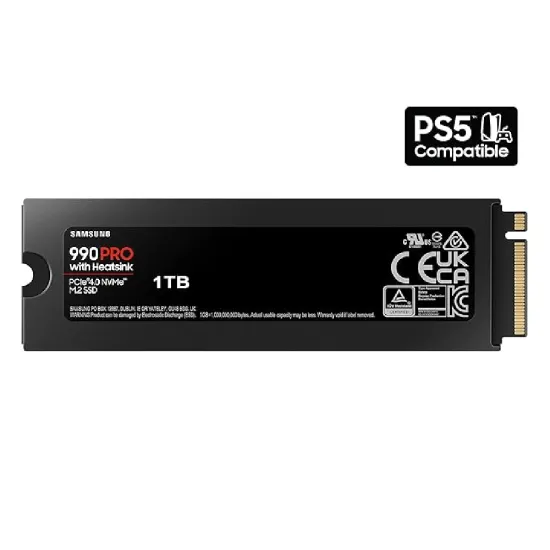Samsung Internal SSD 1TB NVMe 2280 (990 Pro Heatsink)