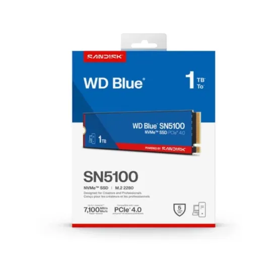 WD Internal SSD 1TB NVMe 2280 Blue (SN5100)