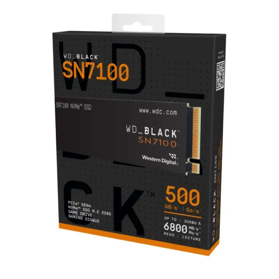 WD INTERNAL SSD 500GB NVME BLACK 2280 GEN4 (SN7100)