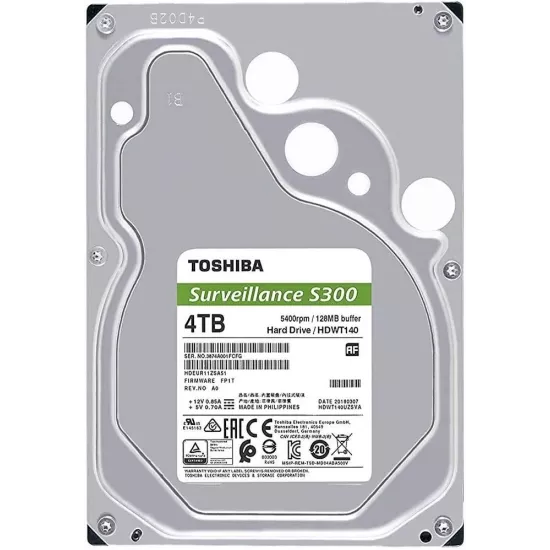 Toshiba 4TB SATA 3.5 Inch Surveillance CCTV Hard Disk