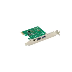 Bungees PCIe X1 To 2 Port USB 3.0 1 Port Type-C Add On Card