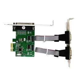 Bungees PCIe X1 To 2 Port Serial 1 Port Parallel Add On Card