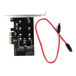 Bungees PCIe x4 To 2 M.2 NVMe SSD Slot Add On Card