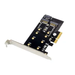 Bungees PCIe x4 To 2 M.2 NVMe SSD Slot Add On Card